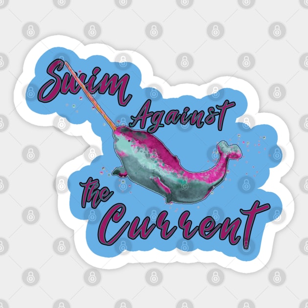 Swim against the current Sticker by LondonAutisticsStandingTogether